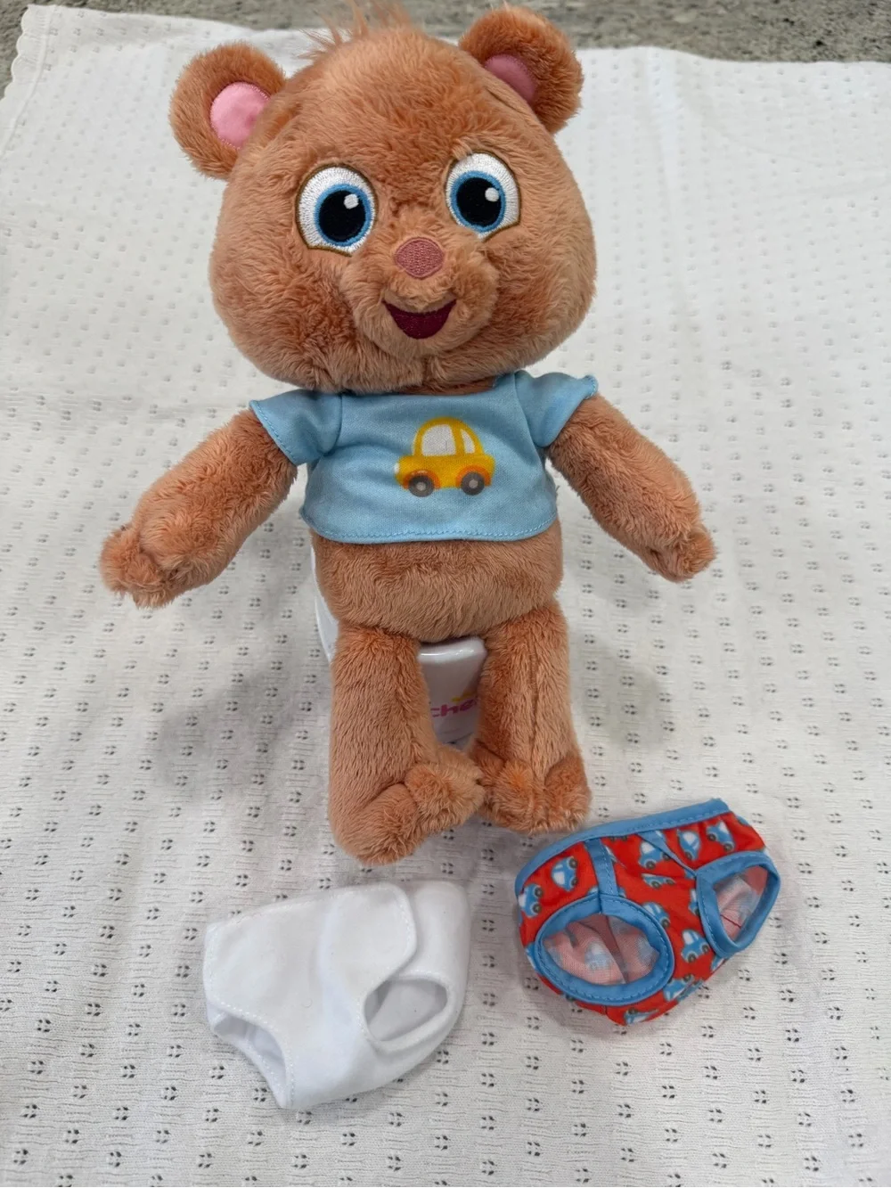 Ms. Rachel Potty Training Bear Toy with Potty, Underwear, and diaper.